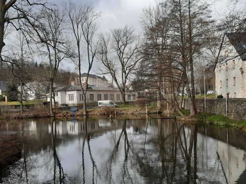 Der Rathausteich in Gelenau (Ausgangssituation)